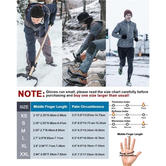 RIGWARL -10℉ 3M Completely Waterproof Gloves for Cold Weather, Winter Gloves 7 - Picture 2 of 7